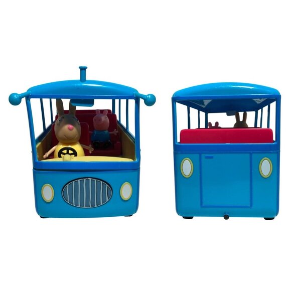 Peppa Pig School Bus Vehicle Peppa Pig Miss Rabbit Interactive Phrases Sounds - Picture 4 of 12